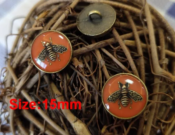 Оптом 10 штук New bee металлические бронзового капельного масла, пиджак, рубашка, свитер пуговицы пальто кнопка 1,4 см 14 мм - Цвет: NO5 size 14mm yellow