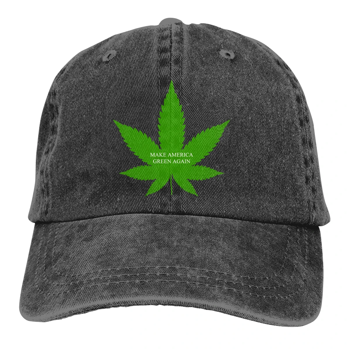 Make America Green Again Casquette черные унисекс Мужские Женские джинсовые бейсболка с ремешком Регулируемая Кепка для гольфа
