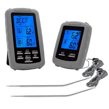 

Durable Thermometer Wireless Temperature Meter Digital Thermometer LED Display Thermometer for Baking BBQ Oven Kitchen Home