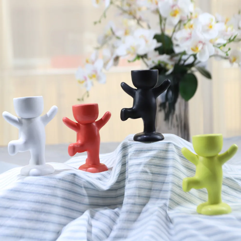 

Human-shaped Ceramic Flower Pot Creative Flower Pot Vase Ceramic Crafts Plant Pot Home Ornaments Decoration