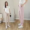 Chiffon Thin Summer Maternity Ankle Pants Fashion Split Button Design Clothes For Pregnant Women Pregnancy Casual Harem Trousers 2
