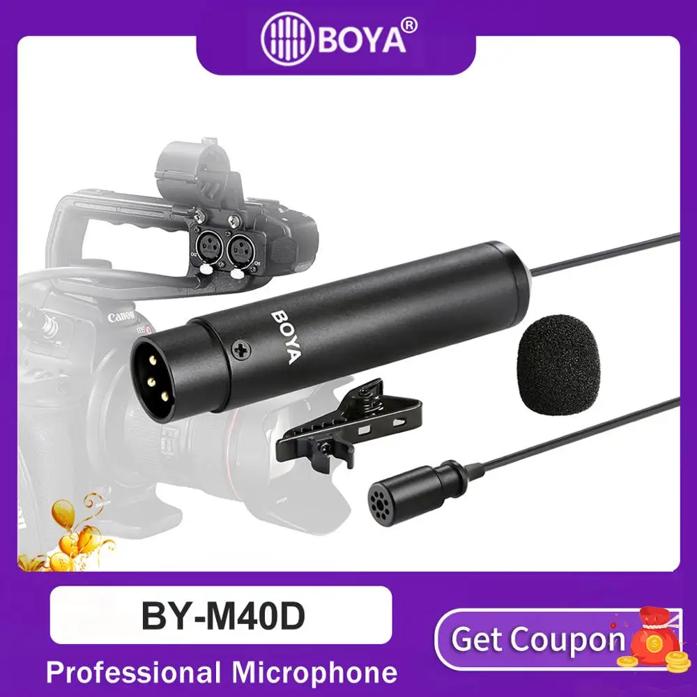 BOYA BY-M4OD m4od всенаправленный петличный микрофон для sony Panasonic видеокамера ZOOM H4n H5 H6