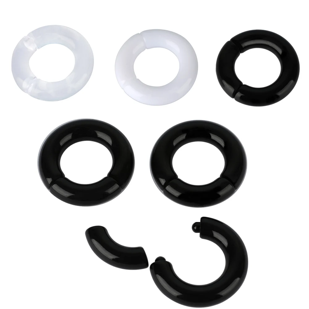 

1Pair UV Acrylic Captive Bead Ring Ear Tunnel Plug Ear Gauge Expander Piercing Body Jewelry Earring