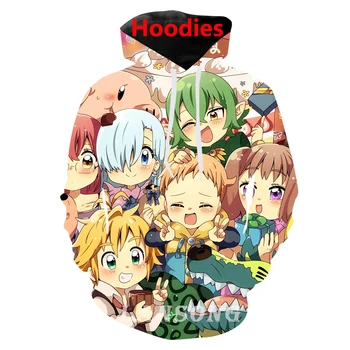 

nanatsu no taizai 3d print hoody/tee shirt/sweatshirt/hoodie/pants men harajuku funny streetwear hip hop pullover tracksuit coat