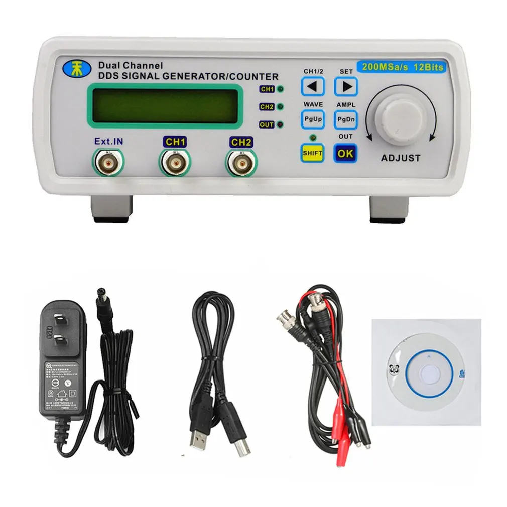 

MHS-5200A 20MHz Digital DDS Dual-channel Arbitrary Waveform Functional Signal Generator Frequency Meter High Precision