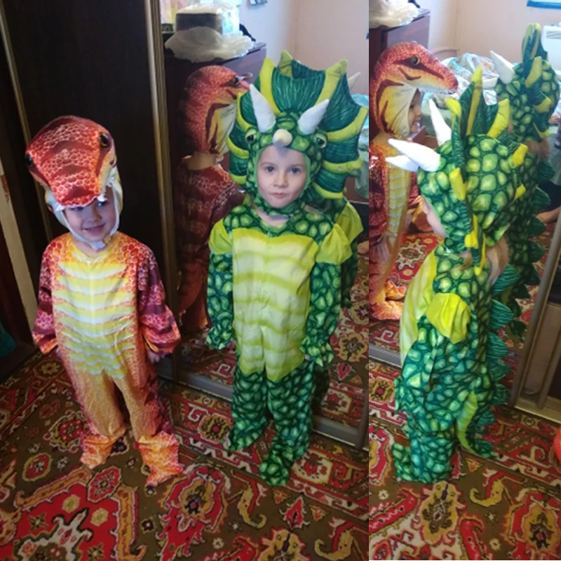 

New Triceratops Costume Boys Kids Little T-Rex Costume Cosplay Dinosaur Jumpsuit Halloween Cosplay Christmas costumes for kids