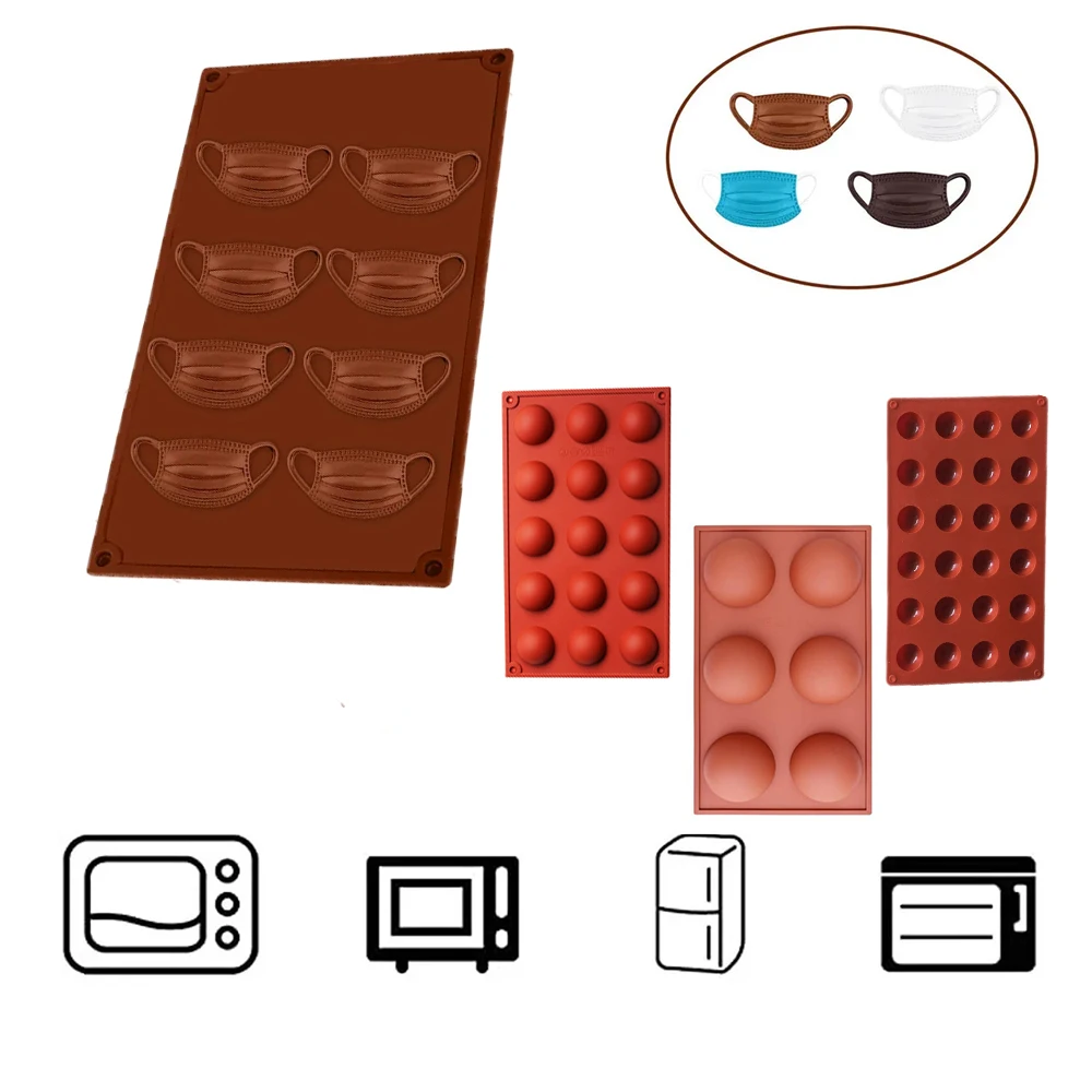 

3 Size Ball Silicone Cake Pastry Baking Mold DIY Mold For Chocolate Baking Tool Moulds Dessert Jelly Ice Tray Making Supplies