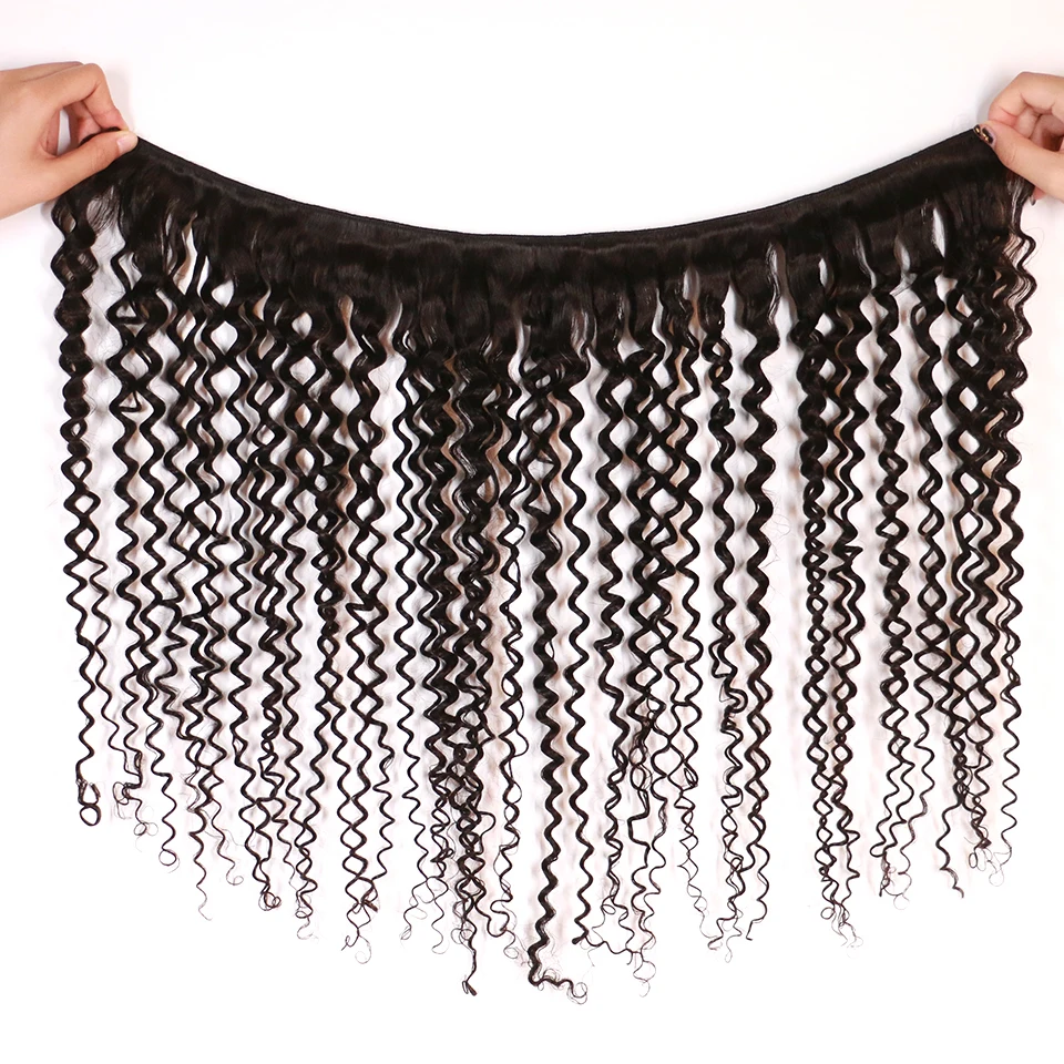 Afro Kinky Curly Weave Human Hair Bundles Remy Brazilian Hair Weaving Extension Natural Black With No Split End JK