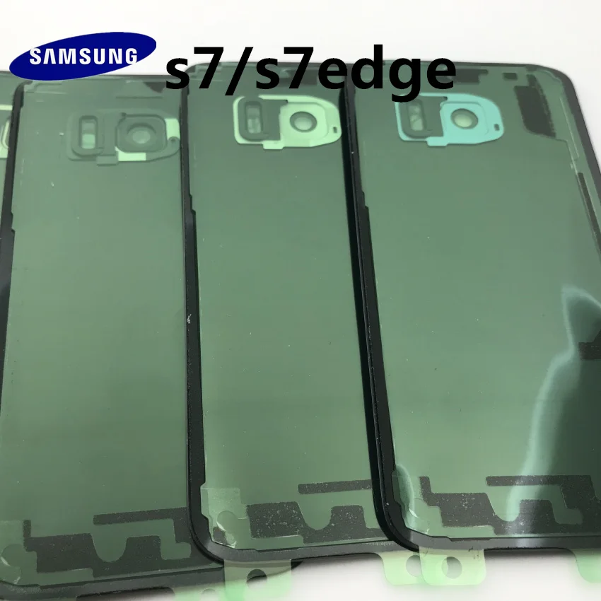 Новинка,, для samsung Galaxy S7, G930, s7 edge, g935, Задняя стеклянная крышка, задняя крышка, крышка батареи, дверь+ передняя стеклянная линза+ клей+ Инструменты