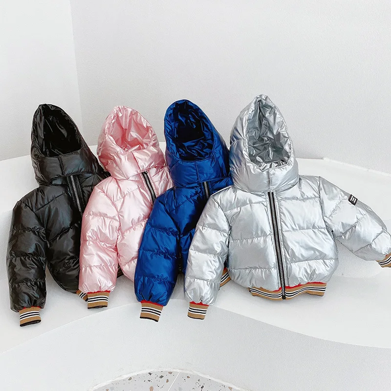 

New Children's Bright Face Down Jacket For Boys And Girls Short Autumn And Winter Down Jacket For Children