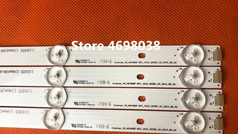 1 комплект = 4 предмета в комплекте HISENSE_49_HD490DF-B71_4X10_3030C 124MA31RR-B1 HE49RFKQ1X70 LSC490FN03 49EQX10 49CFS71 HD490DF-B71 HD490DF-S10
