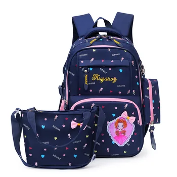 

Kids Printing Backpack 3pcs/Set Schoolbag Waterproof Children School Bags For Girls Princess School Backpacks Mochila Infantil