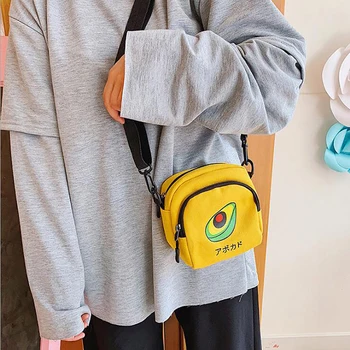 

Cute Fruit Mini Shoulder Bag Ladies Bags Women Bags Canvas Messenger Crossbody Bags For Girls Kids Bolsas Female