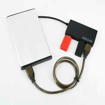 

4-Port USB 2.0 Ultra Slim Data Hub Splitter for USB Expansion with 10cm Cable