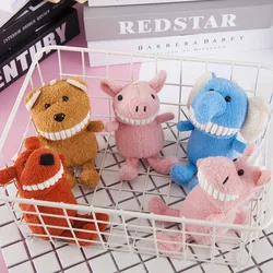 Peluche ours licorne à grandes dents pour enfants, sac de poupée, pendentif, chaîne, clé, jouet, petit cadeau de décoration de la maison 