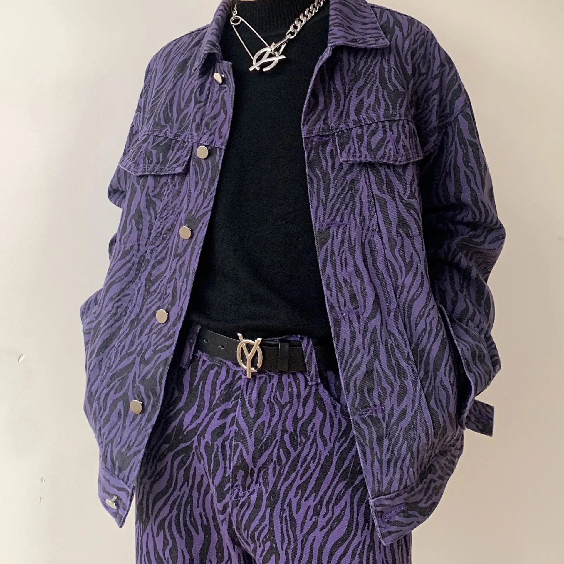 Куртка Мужская/Женская джинсовая в стиле хип хоп винтажная свободная повседневная верхняя одежда из денима