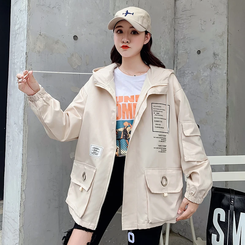 Новинка осени 2019 Женская куртка корейская мода Harajuku индивидуальный дизайн с