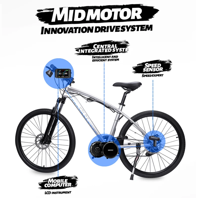 New version 48V 750W Bafang Motor Kit with Battery 48V 19.2AH Electric Bike Kit New Ebike Convers