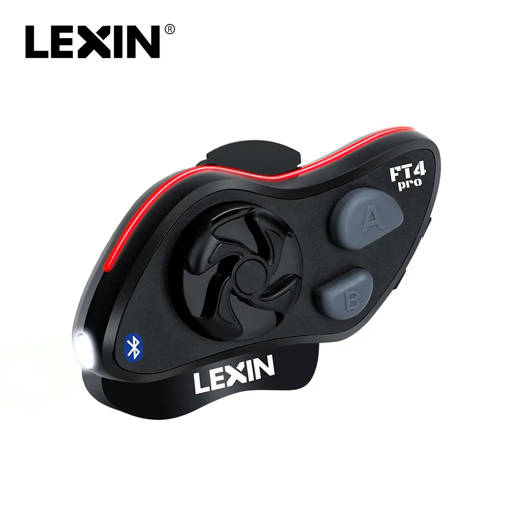 LEXIN новинка 1 шт. FT4 PRO Bluetooth мотоцикл домофон встроенный fm радио до 6 станций