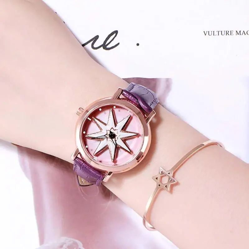 

New Fashion Brand Watch Women Watches Quartz Exquisite Flower Clock Leather Strap Luxury Watches For Women Gift Relogio Feminino