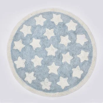 

INS Personality Fashion Wind Nordic Star Round Mat Children's Room Play Mat Tent Mat Soft