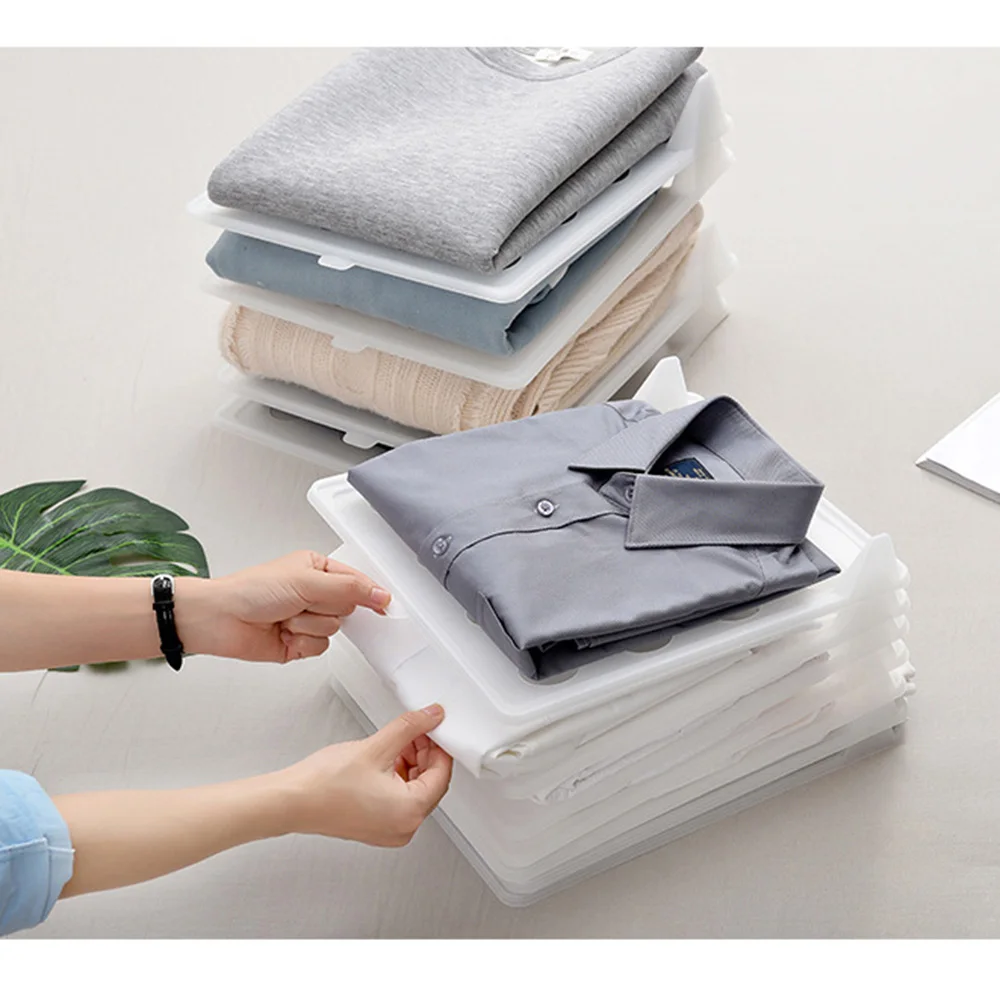 

Clothes Fold Board Storage Rack Clothing Organizer System Closet Wardrobe Stack T-Shirt Blouse Organizer Tools Anti-Wrinkle