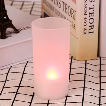 

Colorful LED Candle Light Electronic With Cup For Wedding Birthday Party Decor
