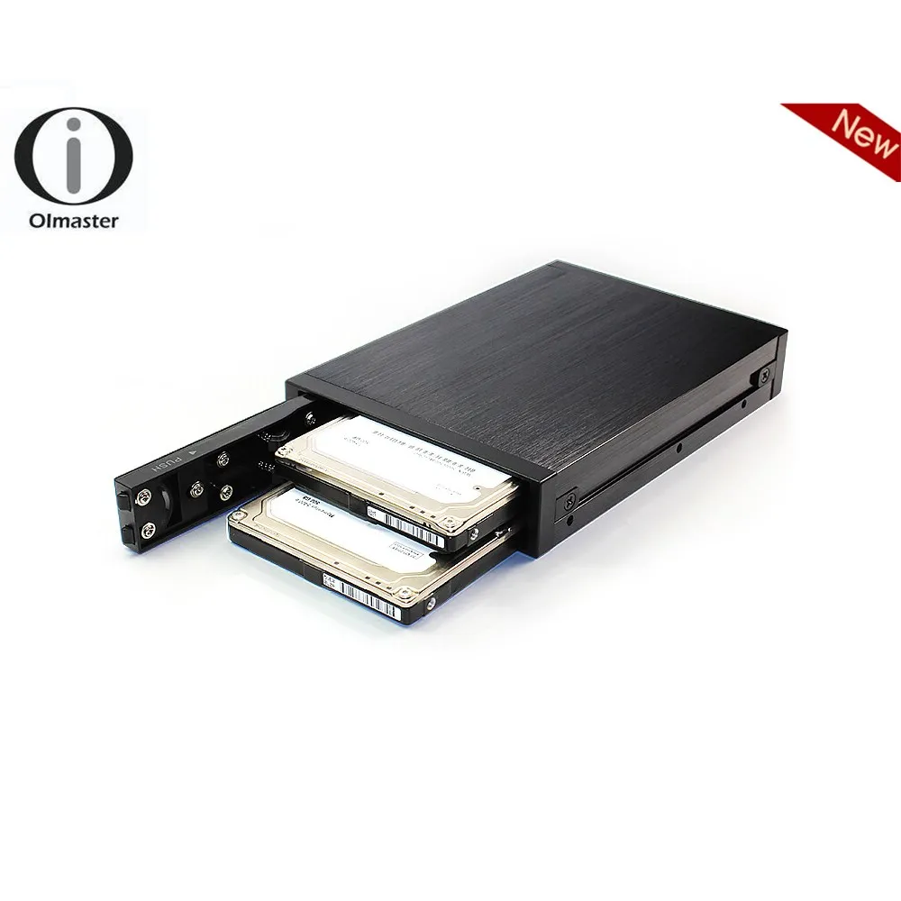 OImaster Dual Bay дисковод чехол RAID 2 5 дюймов жесткого диска SATA HDD алюминиевого сплава поставить I/II/III жёсткий диск и