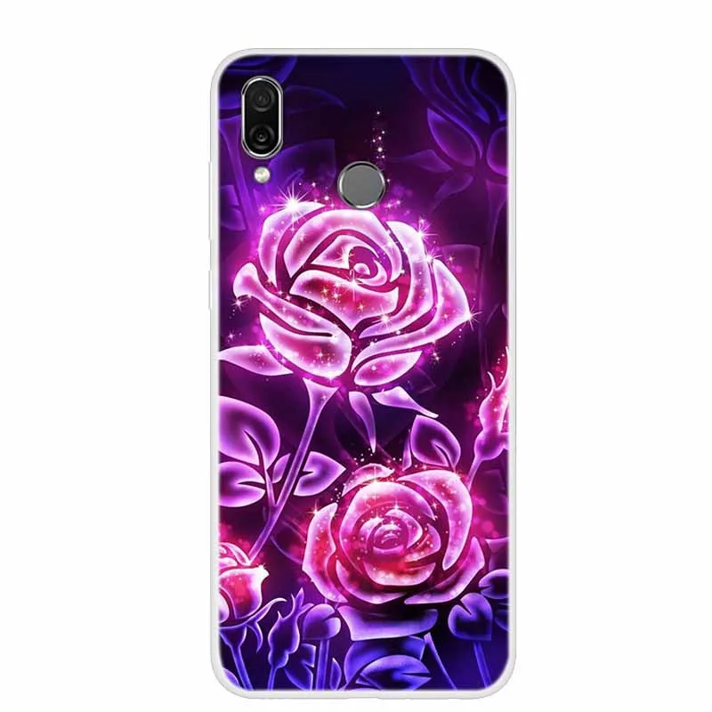 Chic Floral & Animal Print Soft TPU Silicone Case for Huawei Honor Play - 6.3 Protective Phone Cover