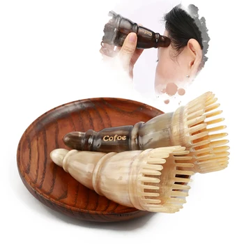 

Cofoe Guasha Massage Head Brush Chinese Guasha Yak Hoorn Tools Anti-Static Comb For Head Acupoint Massage Acupuncture Pressure