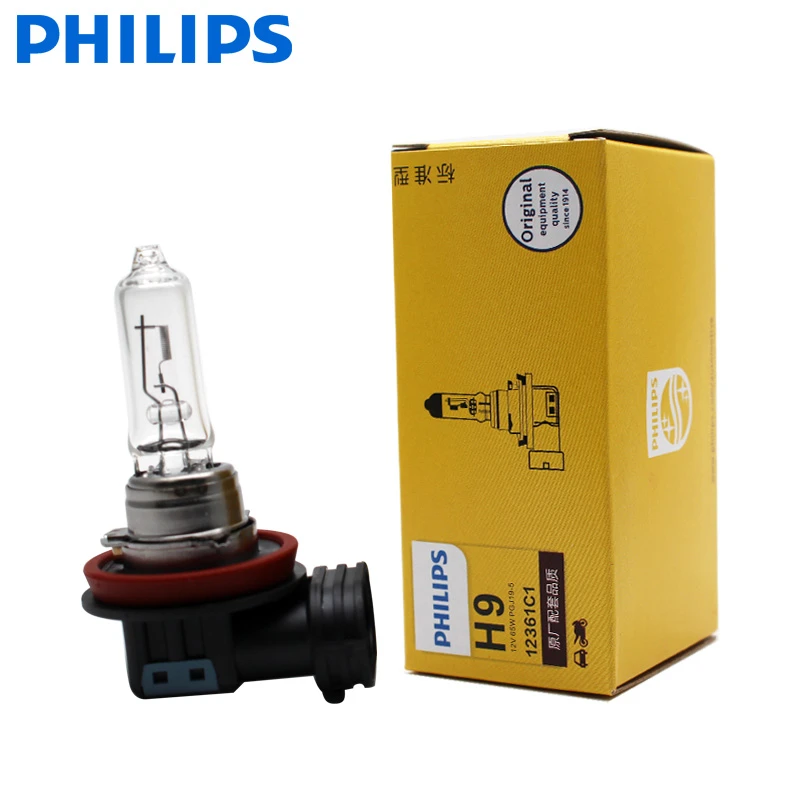 Philips bombilla halógena H9 para faro delantero de coche, de 12V lámpara original, 65W, PGJ19 calidad OEM 12361, C1, 1X|Bombillas de faros delanteros| - AliExpress
