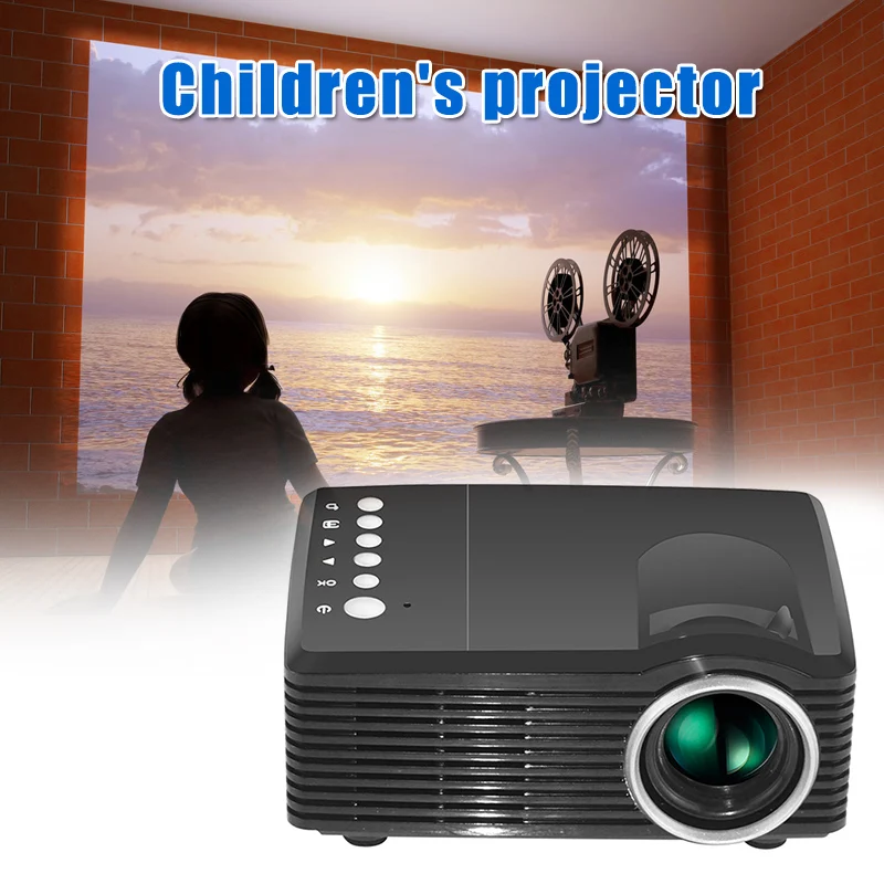

4K HD 3D Mini Smart Projector DLP D-TV AV USB TF Home Theater Cinema GV99
