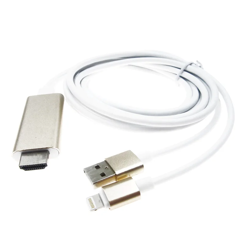 Горячая аудио-видео кабели 8 Pin Lightning to HDMI tv AV Кабель-адаптер для iPhone 6 7 8 Plus X XS 1080P 6ft