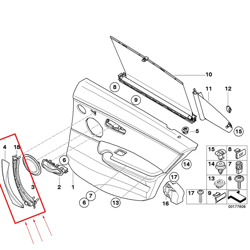 Auto Inner Door Handle Panel For BMW E90 E91 For BMW 3-Series Sedan Pull Trim Replace Cover 51417230850 51419150335 51419150340 Auto Inner Door Handle Panel For BMW E90 E91 For BMW 3-Series Sedan Pull Trim Replace Cover 51417230850 51419150335 51419150340