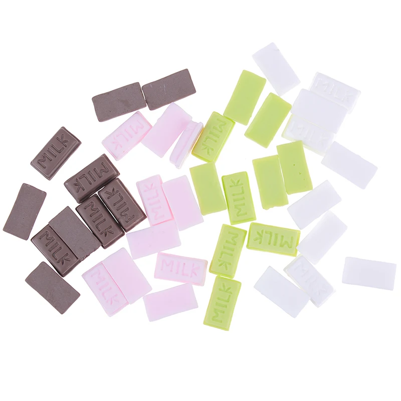 

10Pcs/Lot Plasticine Resin Milk Chocolate Polymer Slime Box Toy For Kids Children Charms Modeling Clay DIY Kit Accessories
