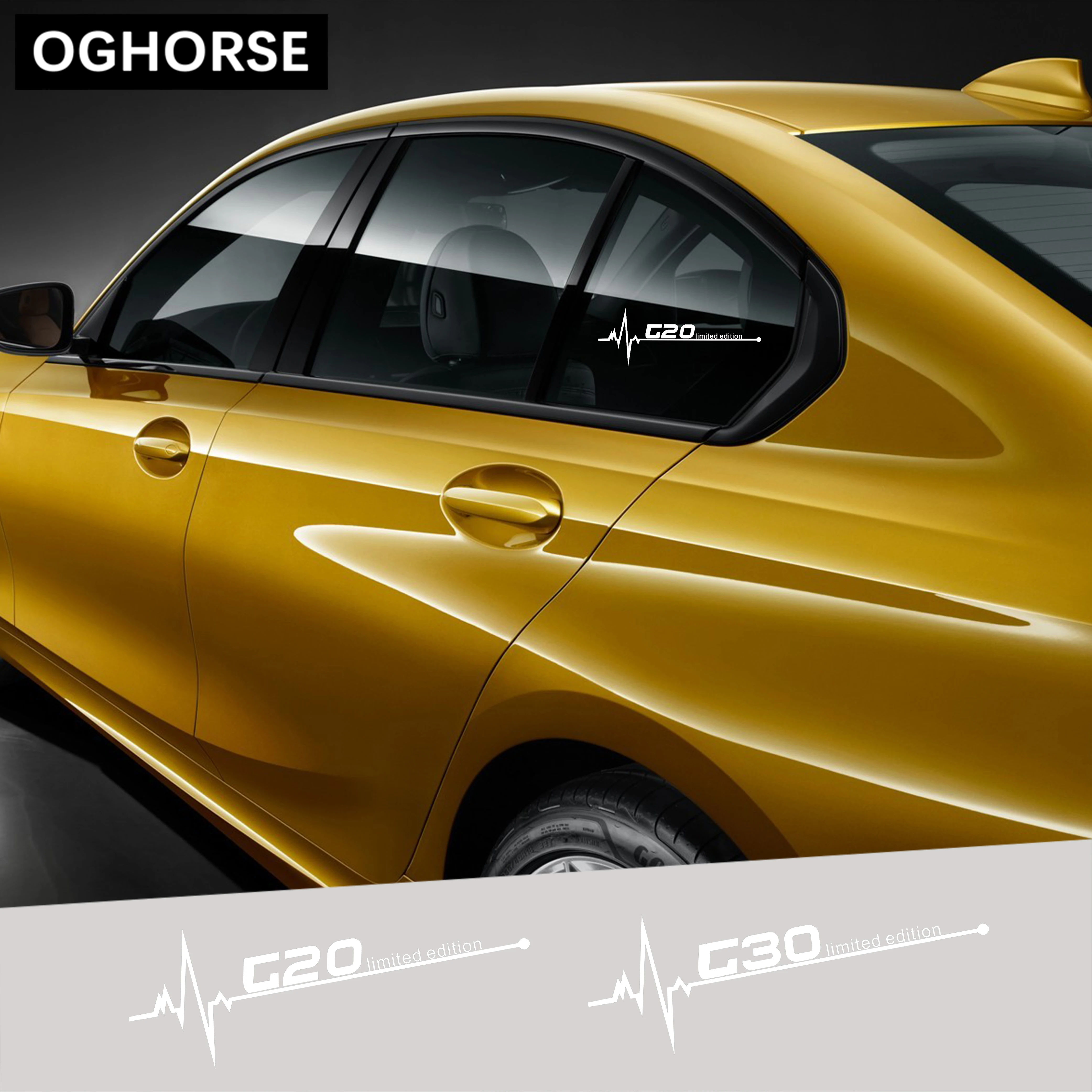 

2 Pcs Car Styling M Performance Car Window Sticker Body Tail Decal For BMW 3 5 Series G20 G30 Accessories