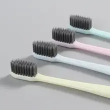 Яркая Гламурная 4 Шт Красочная Экологичная бамбуковая угольная Мягкая Щетина зубная щетка для ухода за полостью рта отбеливающая Мягкая зубная щетка