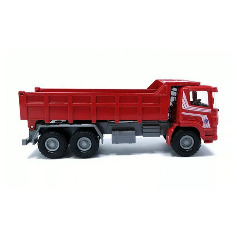 1/60 Scale Diecast Alloy Excavator Dump Truck Wheel Engineering Construction Metal Vehicle Car Model Toy F Children Collections - Цвет: red