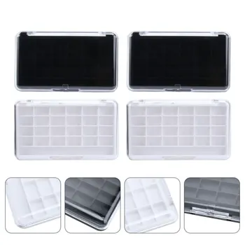 

4pcs Refillable Empty Eyeshadow Pan Eyeshadow Organizer Pan Case Storage Box Eyeshadow Container Blush Organizer for Travel
