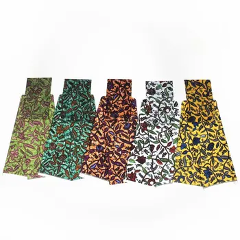 

wholesale leaf design imitated silk fabric digital printed fabric ankara African wax pattern 4 yard audel fabric +2 yard chiffon