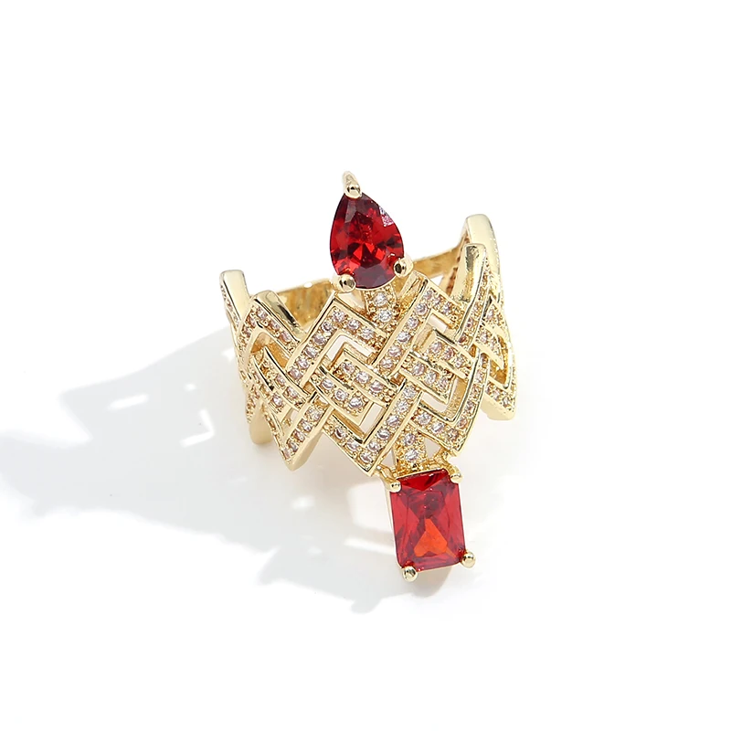 Colorful Cubic Zirconia Rings For Women Bohemian Rainbow Ring Party Wedding Jewelry
