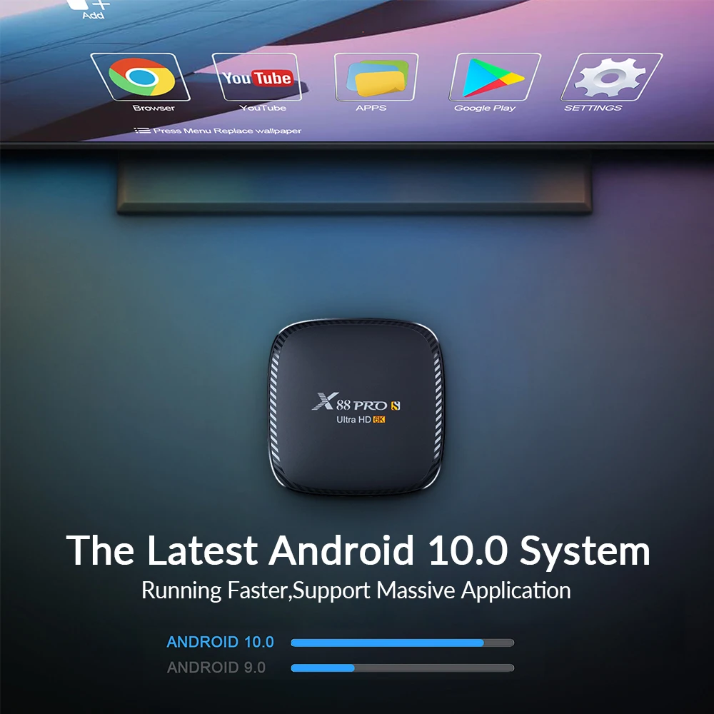 ТВ приставка Android 10 0 X88 PRO S Allwinner H616 2 4G & 5G Dual WiFi 4K 3D Bluetooth 5 H.265 Быстрый