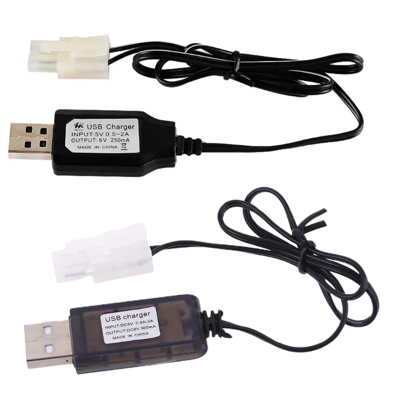 Фото Перезаряжаемый аккумулятор USB Зарядное устройство Ni-Cd Ni-MH батареи пакет KET-2P переходник 6V 250mA Выход RC игрушки E56B №2