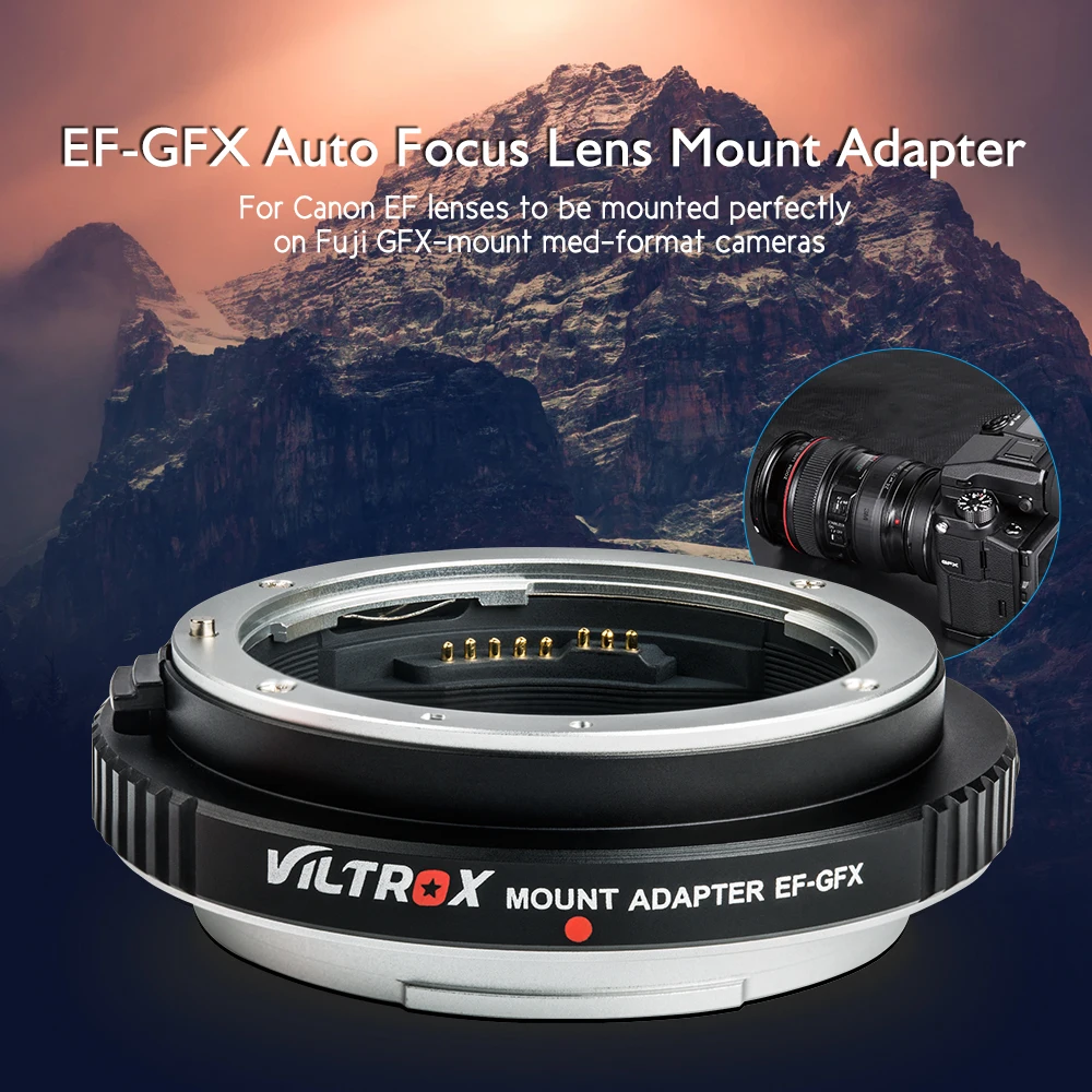 Viltrox EF-GFX металлический адаптер для объектива камеры с автофокусом адаптер USB обновление для объектива Canon EF/EF-S для FUJIFILM GFX 50S GFX 50R