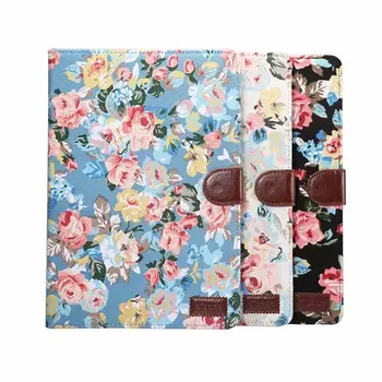 

Case For Huawei Mediapad T3 10 AGS-W09 AGS-L09 AGS-L03 9.6 inch Smart Wake Flower Cloth Leather Stand Tablet Cover+pen