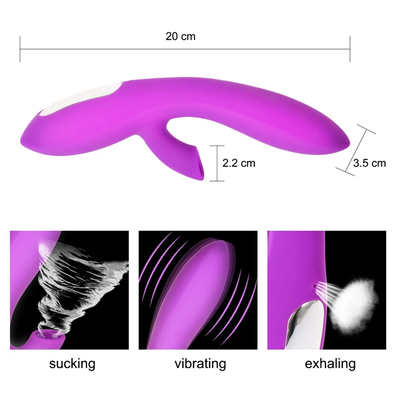 Female Nipple Vibator Clitoris Sucker Vibrator Powerful 2in1 Rabbit Vibrator USB Charge Clit Sucker Sex Toys For Women X701