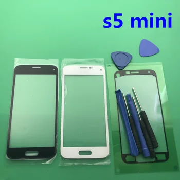 

Black/white/blue s5mini Front Outer Glass Lens replacement for Samsung Galaxy S5 mini g800 g800f LCD touch screen+Adhesive+Tools