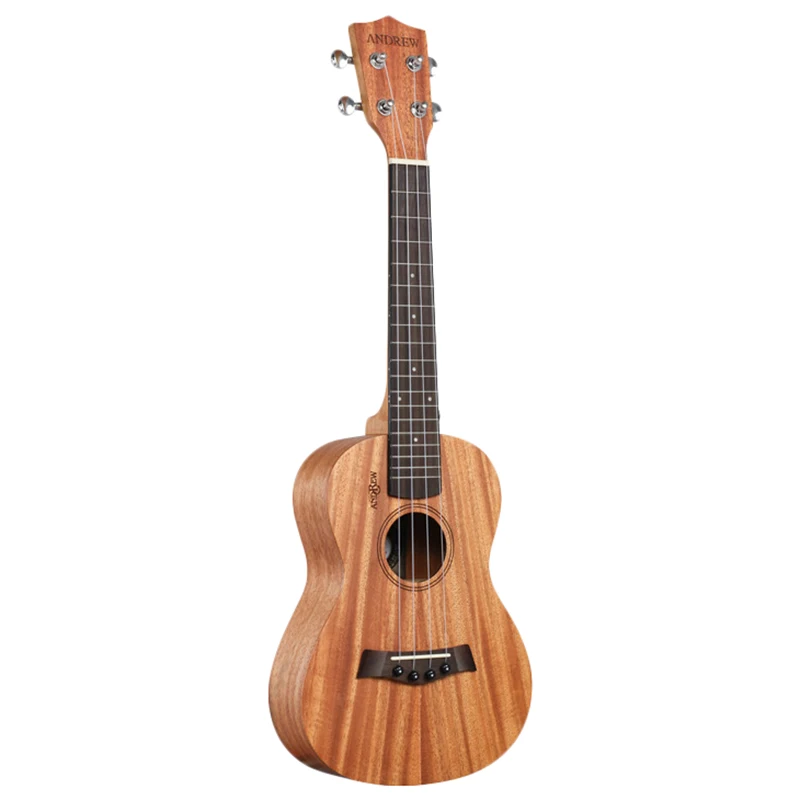 

Andrew Ukulele Concert Ukulele 23 Inch 4 Strings Head Guitar Hawaiian Mahogany Wood Uke Stringed Instrument