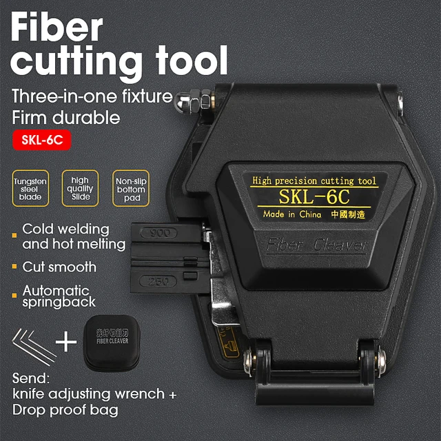 Fiber cleaver SKL-6C Cable Cutting Knife FTTT Fiber Optic Knife Tools cutter High Precision Cleavers 16 surface blade Electronics Fiber Optic Tools Brand Name: AUA