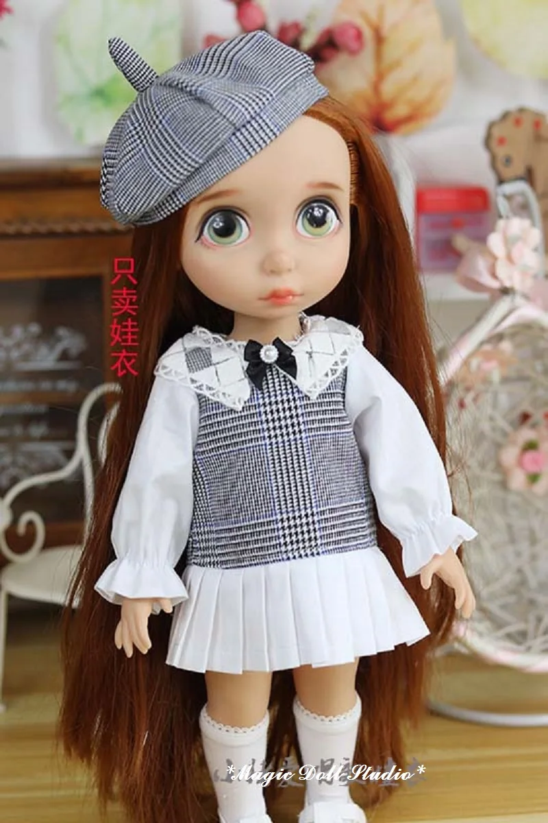 [DY209] Новинка,, 1" платье принцессы# серое платье и шляпа, подходит для 16", модные аксессуары для кукол